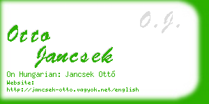 otto jancsek business card